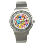 Illustration Cartoon Character Animal Cute Stainless Steel Watch Front