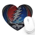 Grateful Dead Logo Heart Mousepad Front