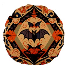 Bat Pattern Large 18  Premium Round Cushions by Valentinaart