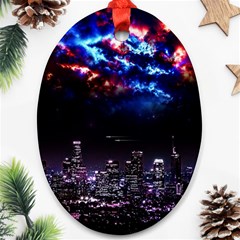 Science-fiction-sci-fi-forward Oval Ornament (two Sides) by Cowasu