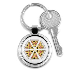 Pizza-slice-food-italian Key Chain (round) by Sarkoni