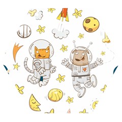 Astronaut-dog-cat-clip-art-kitten Wooden Puzzle Hexagon by Sarkoni