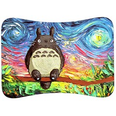 Cartoon Starry Night Art Van Gogh Parody Velour Seat Head Rest Cushion by Sarkoni