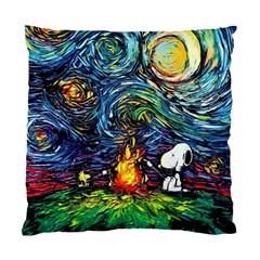 Dog Cartoon Starry Night Print Van Gogh Parody Standard Cushion Case (two Sides) by Sarkoni