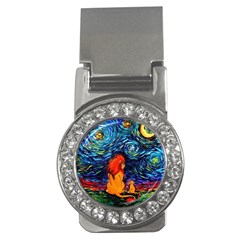 Lion Art Starry Night Van Gogh Money Clips (cz)  by Sarkoni