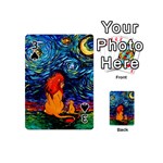 Lion Art Starry Night Van Gogh Playing Cards 54 Designs (Mini) Front - Spade3