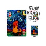 Lion Art Starry Night Van Gogh Playing Cards 54 Designs (Mini) Front - Heart2