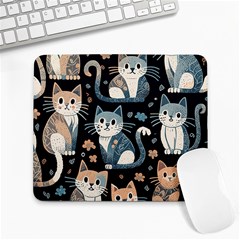 Cats Pattern Large Mousepad by Valentinaart