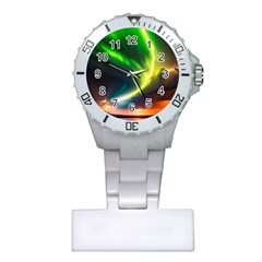 Lake Storm Neon Nature Plastic Nurses Watch by Bangk1t