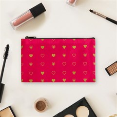 Heart Pattern Design Cosmetic Bag (small) by Ravend