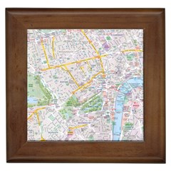 London City Map Framed Tile by Bedest