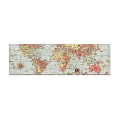 Vintage Old Antique World Map Sticker (bumper) by Bedest