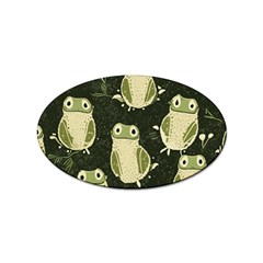 Frog Pattern Sticker (oval) by Valentinaart