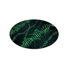 Green And Black Abstract Digital Art Sticker Oval (10 Pack) by Bedest