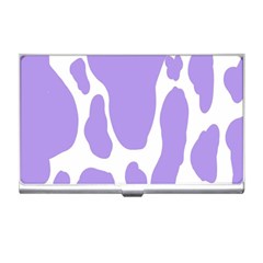 Cow Print, Aesthetic,violelilac, Animal, Purple, Simple Business Card Holder by nateshop