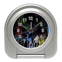 Art Design Graphic Neon Tree Artwork Travel Alarm Clock by Bedest