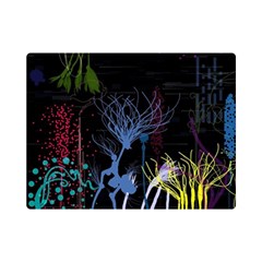 Art Design Graphic Neon Tree Artwork Premium Plush Fleece Blanket (mini) by Bedest