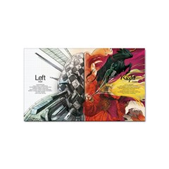 Left And Right Brain Illustration Splitting Abstract Anatomy Sticker Rectangular (10 Pack) by Bedest