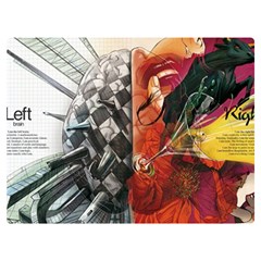 Left And Right Brain Illustration Splitting Abstract Anatomy Premium Plush Fleece Blanket (extra Small) by Bedest