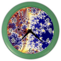 Psychedelic Colorful Abstract Trippy Fractal Mandelbrot Set Color Wall Clock by Bedest