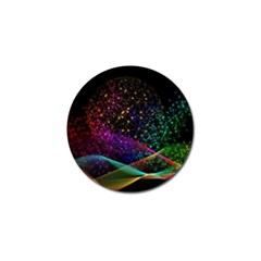 Particles Waves Line Multicoloured Golf Ball Marker (10 Pack) by Proyonanggan