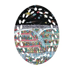 Abstract Painting Space Cartoon Ornament (oval Filigree) by Grandong