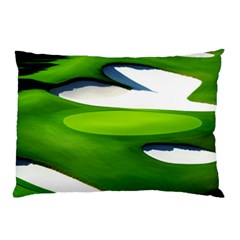 Golf Course Par Green Pillow Case (two Sides) by Sarkoni