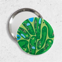 Golf Course Par Golf Course Green 2 25  Handbag Mirrors by Sarkoni