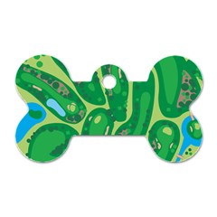 Golf Course Par Golf Course Green Dog Tag Bone (one Side) by Sarkoni