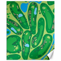 Golf Course Par Golf Course Green Canvas 11  X 14  by Sarkoni