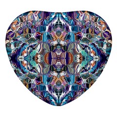  Over The Delta  Heart Glass Fridge Magnet (4 Pack) by kaleidomarblingart