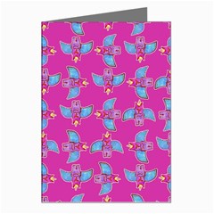 Winged Mutant Sketchy Cartoon Drawing Motif Pattern Greeting Cards (pkg Of 8) by dflcprintsclothing