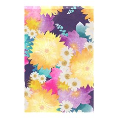 Watercolors Flowers Shower Curtain 48  X 72  (small)  by LalyLauraFLM