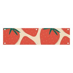 Seamless Strawberry Pattern Vector Banner And Sign 4  X 1  by Grandong