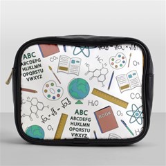 School Subjects And Objects Vector Illustration Seamless Pattern Mini Toiletries Bag (one Side) by Grandong