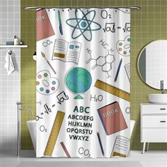 School Subjects And Objects Vector Illustration Seamless Pattern Shower Curtain 48  X 72  (small)  by Grandong