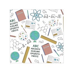 School Subjects And Objects Vector Illustration Seamless Pattern Square Satin Scarf (30  X 30 ) by Grandong