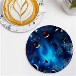 3d Universe Space Star Planet UV Print Round Tile Coaster Front