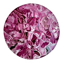 Rosa Antico Smudged Round Glass Fridge Magnet (4 Pack) by kaleidomarblingart