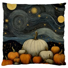 Pumpkin Halloween Standard Premium Plush Fleece Cushion Case (two Sides) by Ndabl3x