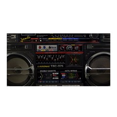 Daft Punk Boombox Satin Wrap 35  X 70  by Sarkoni