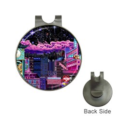 Retro City Pixel Hat Clips With Golf Markers by Sarkoni