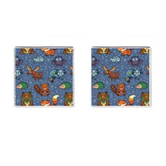 Animals Pattern Colorful Vector Cufflinks (square) by Grandong