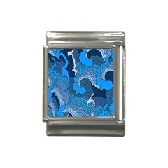 Blue Moving Texture Abstract Texture Italian Charm (13mm) by Grandong