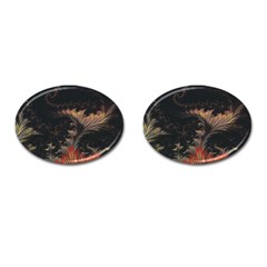 Fractal Digital Art Pattern Cufflinks (oval) by Grandong