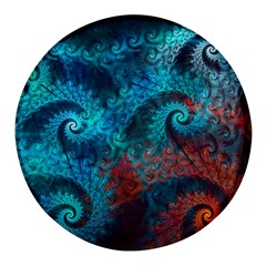 Spiral Abstract Pattern Abstract Round Glass Fridge Magnet (4 Pack) by Grandong