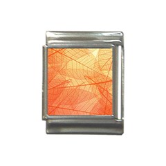 Abstract Texture Of Colorful Bright Pattern Transparent Leaves Orange And Yellow Color Italian Charm (13mm) by Grandong