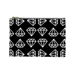 Black Diamond Pattern Cosmetic Bag (large) by Ndabl3x