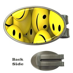 Emoji, Colour, Faces, Smile, Wallpaper Money Clips (oval)  by nateshop