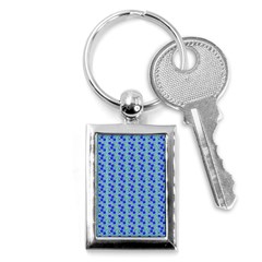 Skyblue Floral Key Chain (rectangle) by Sparkle